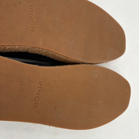 Vince Navy Blue Suede Platform Loafers Women's Size 8 Espadrille Slip On Casual - Picture 8 of 11